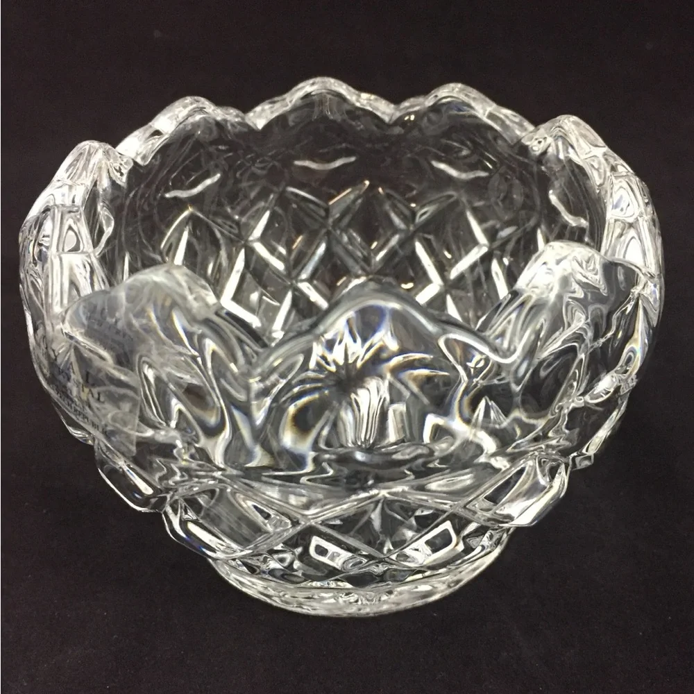 Royal Irish Lead Crystal Candle Holder or Candy Dish Designed Ireland Made Czech